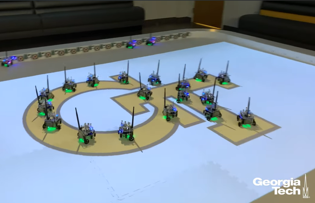 Robotarium swarm robots and tracking